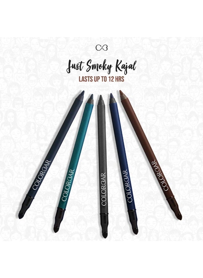 Colorbar Just Smoky Kajal, Just Denim 009, 1.2g | Waterproof and non-transfer | Lasts upto 12 hours - Image 3